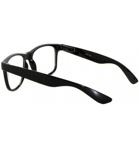 Rimless Classic Vintage Retro 80's Sunglasses for Mens or Women Colored Frame - 1 Clear Lens Black - C111N80UMM7 $10.74