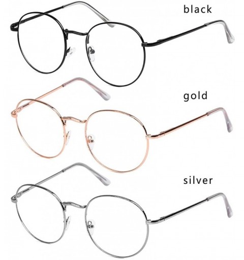 Fashion New Metal Vintage Round Glasses Women Men Oversized Glasses ...