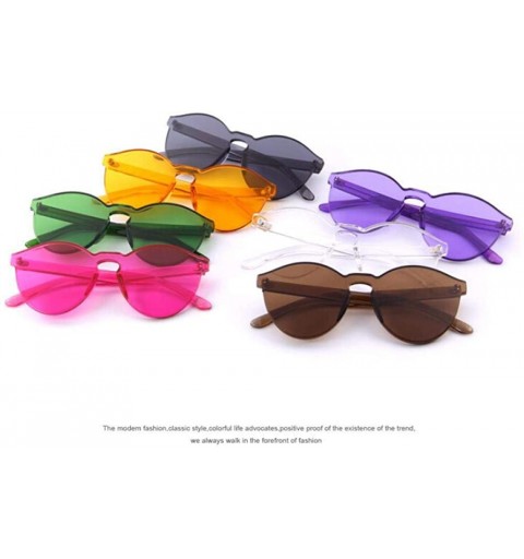 Cat Eye Fashion Women Cat Eye Shades Luxury Sun Glasses Integrated C01 Gray - C03 Green - CR18XE07UY6 $10.98