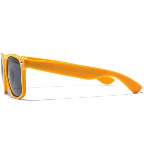Rectangular Iconic Horn Rimmed Retro Classic Sunglasses - Yellow - CZ12O40ZI8O $12.26