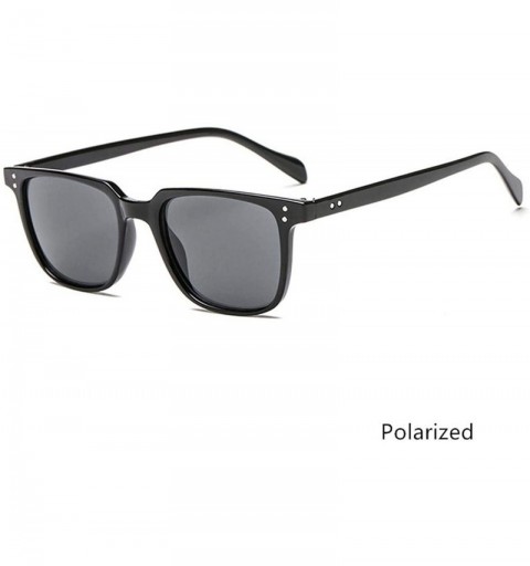 Square Square Sunglasses Men Women Retroed Driving Sun Glasses Classic Shades Trendy Eyewear UV400 - P7 Black Blackgrey - CM1...