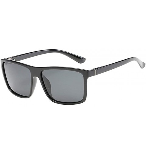 Oversized Men's Polarized Sunglasses Classic Box Sunglasses Men's Sunglasses 2019 Fashion - Gray - CL18TK8UW9D $8.46