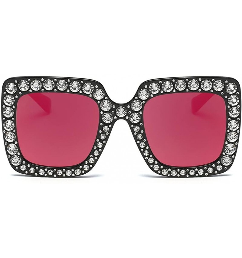 Women Men Fashion Artificial Diamond Frame Sunglasses Summer Hot Sale ...