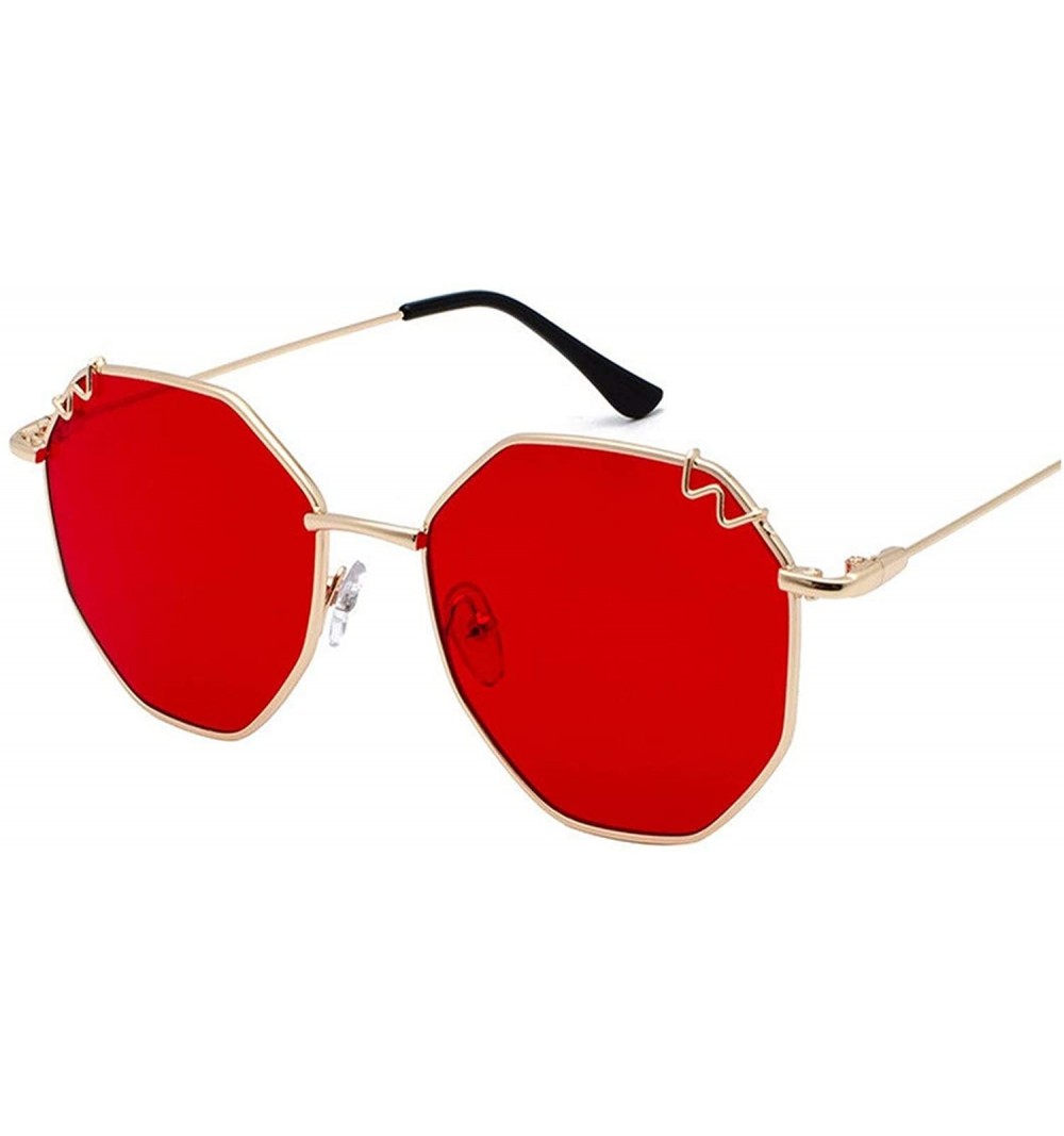 Sport 2019 Women Metal Sunglasses Brand Designer Eyeglasses Men Vintage Shopping Street Beat UV400 - Goldred - CM18W7924HN $1...