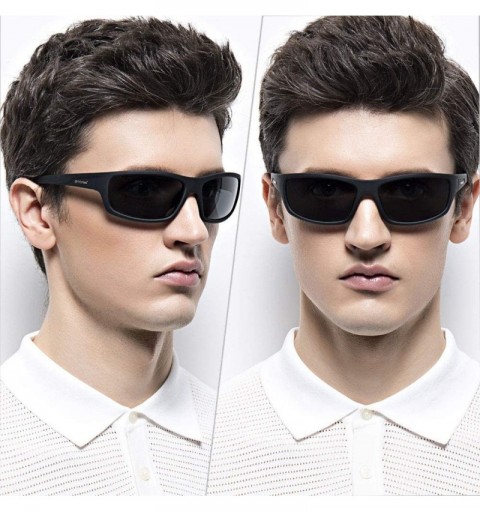 2 PACK Polarized Sport Sunglasses for Men and Women Matte Finish Sun ...