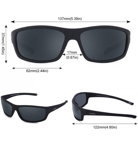 2 PACK Polarized Sport Sunglasses for Men and Women Matte Finish Sun ...