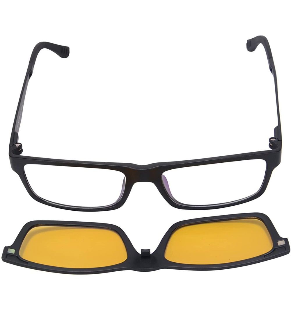 Sport Glasses Frames Clip On Sunglasses Men Polarized Sports Glasses-SH77003 - Black - C212KZXDGB3 $19.77
