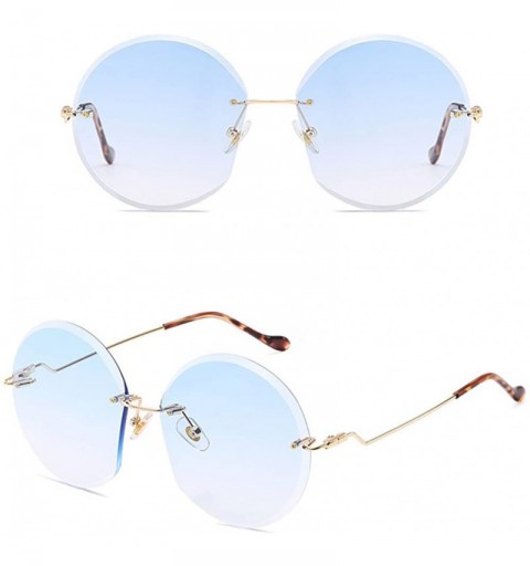 Round Fashion Ocean Color Eyeglasses Metal Frame Sunglasses for Women Round Retro - Green - CY1808GRQ2Z $14.52