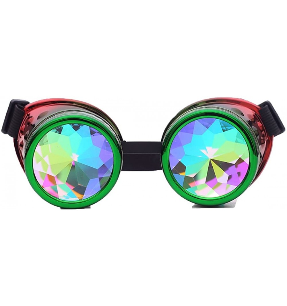Rainbow Prism Kaleidoscope Glasses Steampunk Goggles Cosplay Rave Goggles Green Red Cm18sqzn0ly 
