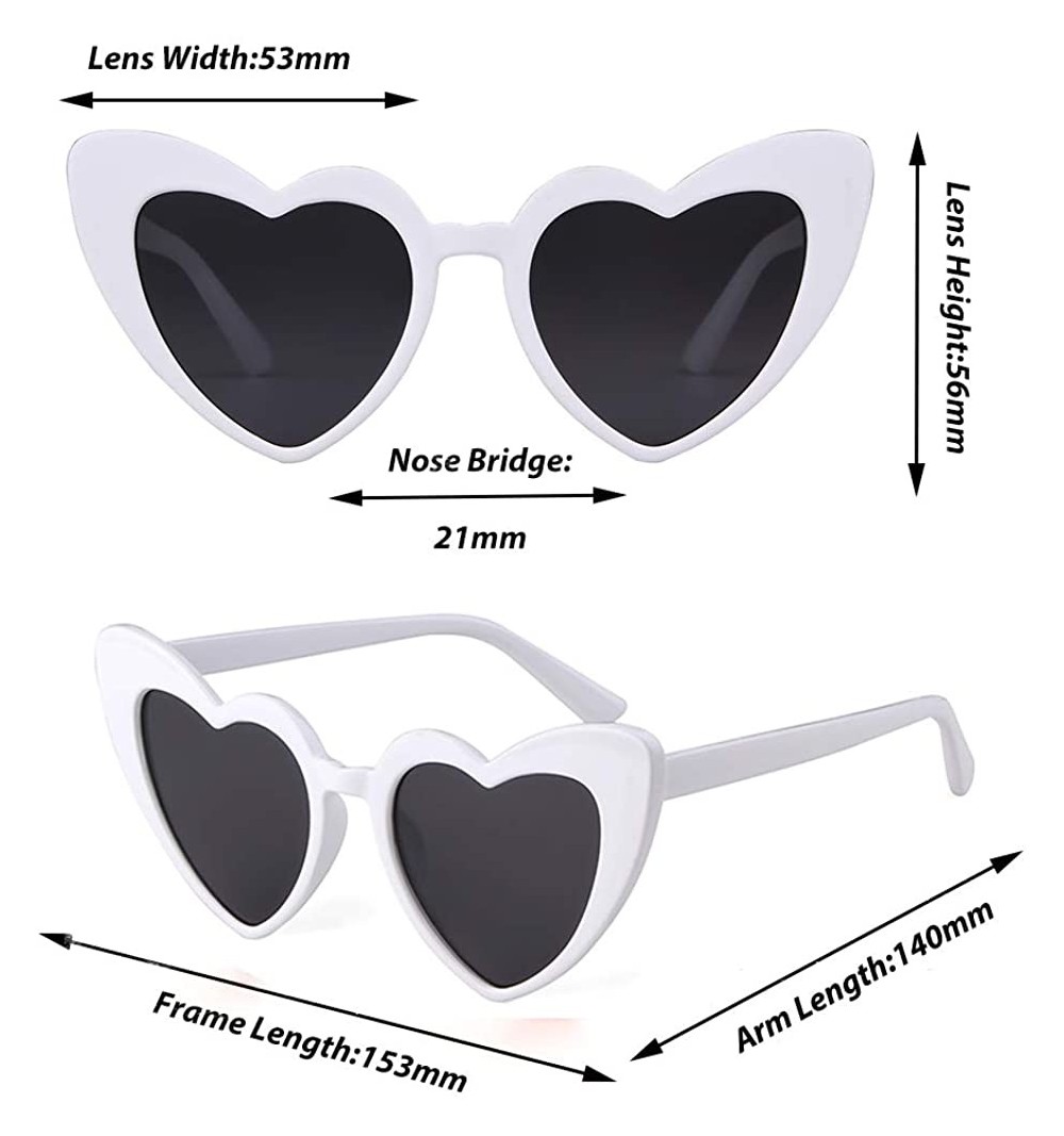 Heart Sunglasses Clout Goggles Vintage Women Cat Eye Retro Mod Style ...