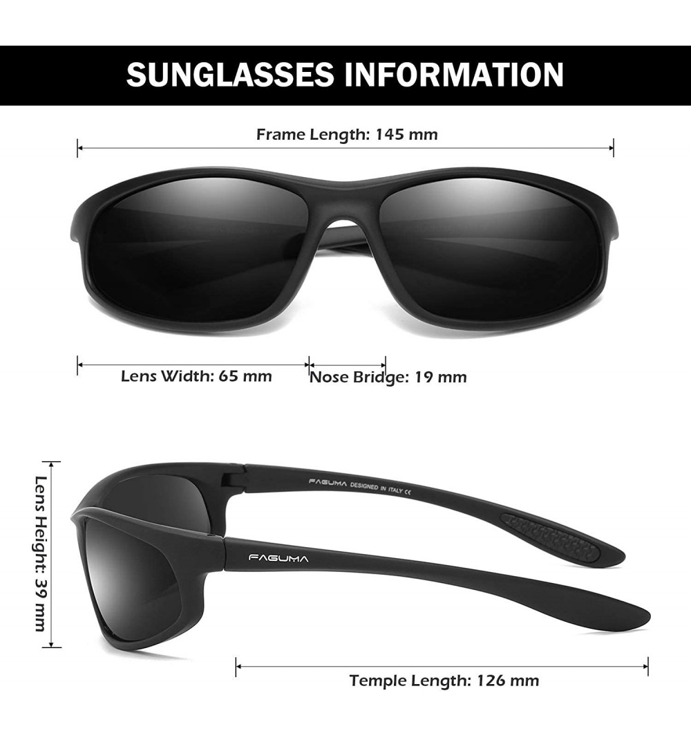 Polarized Sports Sunglasses For Men Cycling Driving Fishing 100% UV ...