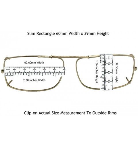 Rectangular Slim Rectangle Non Polarized Yellow Lens Clip on Sunglasses - Bronze-non Polarized Yellow Lens - CO18GCQRZLH $16.05