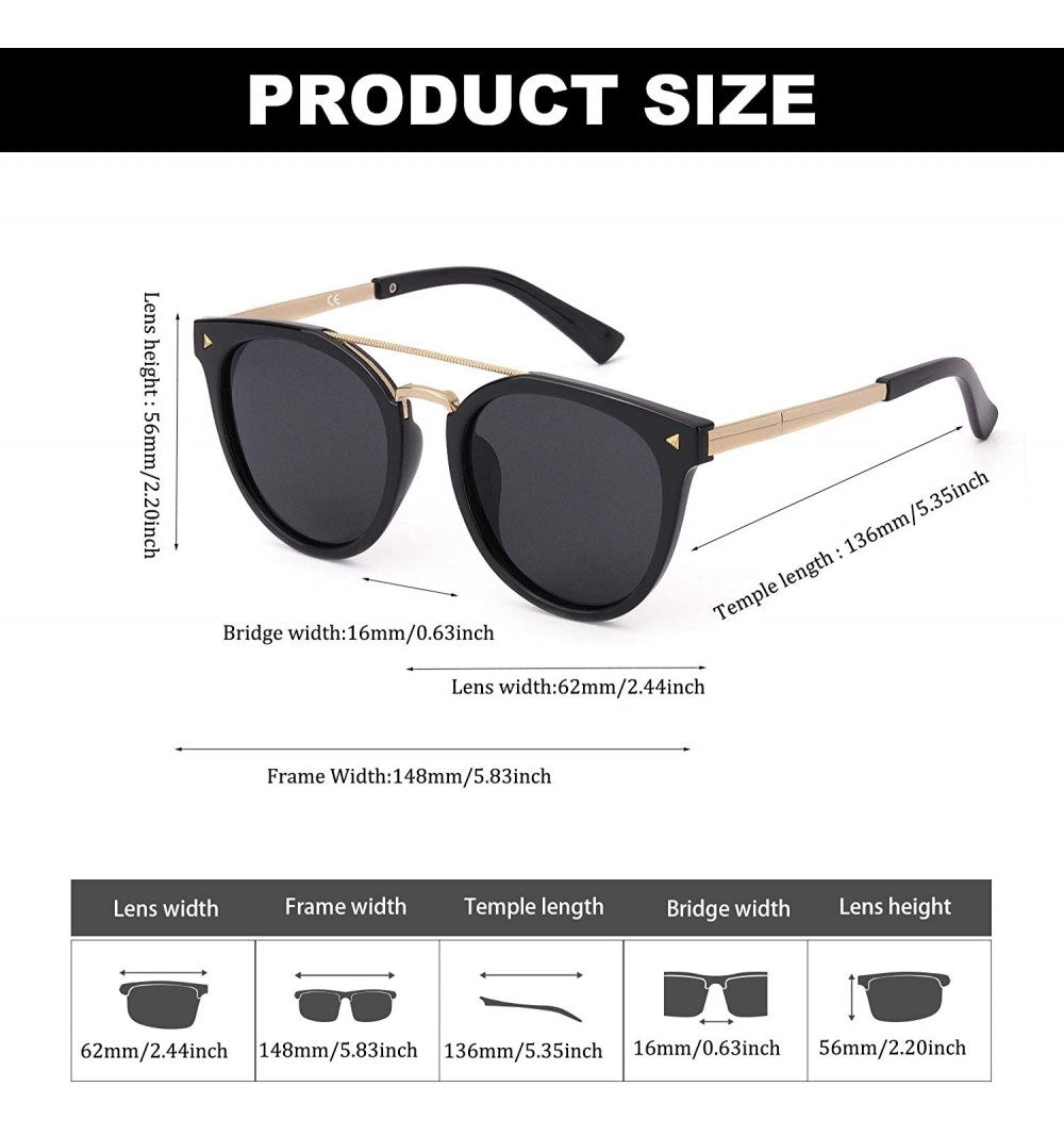 Cat Eye Sunglasses for Women Fashion-Vintage Retro Stylish Polarized ...