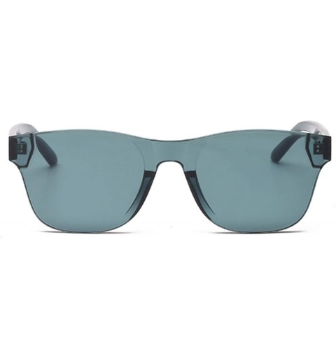 Clear Square Rimless Sunglasses Women Transparent Color Sun Glasses ...