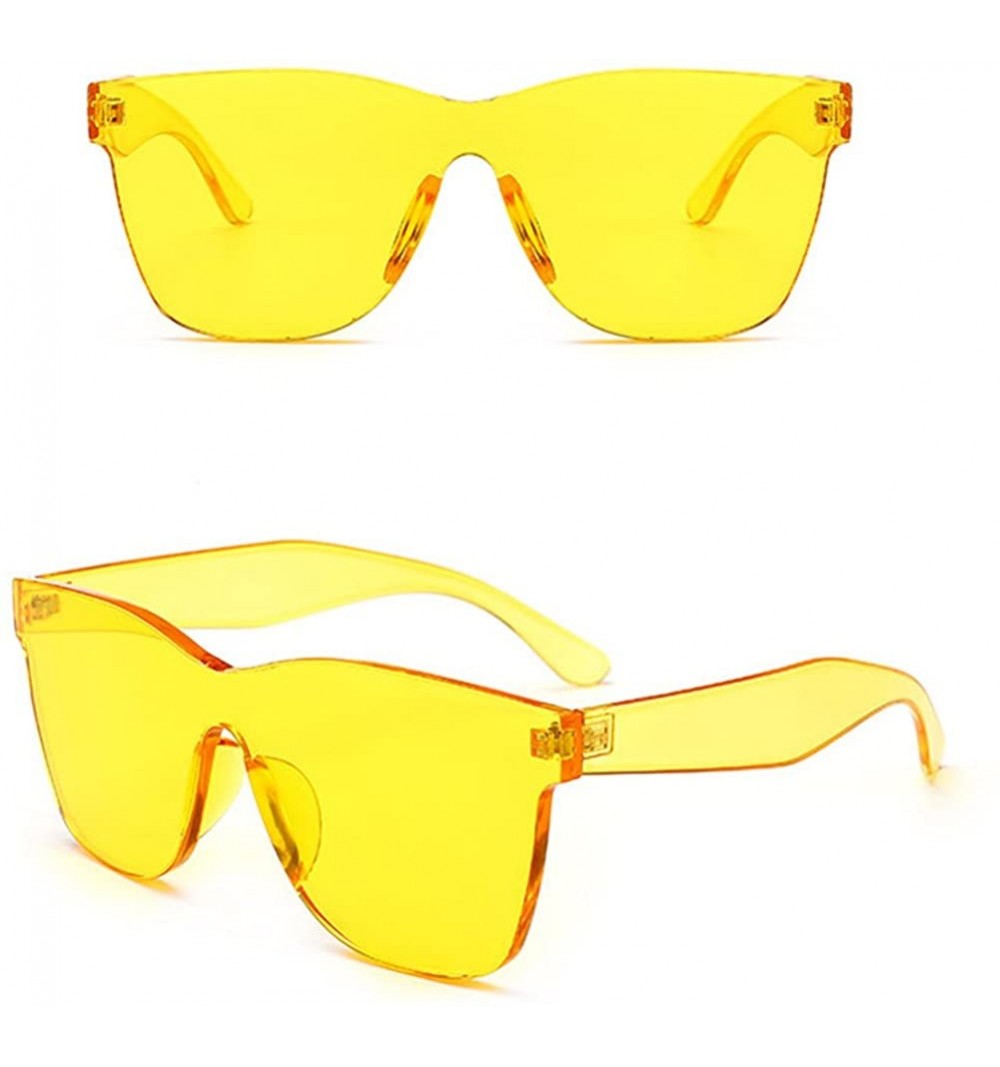 One Piece Sunglasses Transparent Frame Fashion Sun Glasses Women ...
