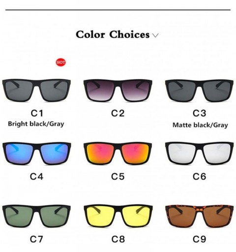 Fashion Sunglasses Men Square Sun Glasses Protection Shades Oculos ...
