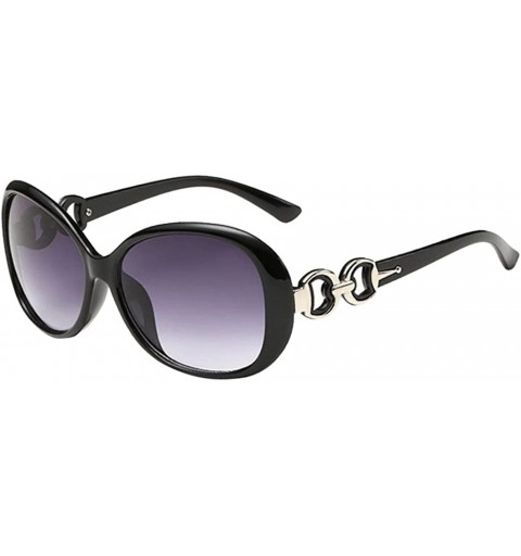 Oval Luxury Women Polarized Sunglasses Retro Eyewear Oversized Goggles Shades Eyeglasses Decoration - A - CB196ZC4NZZ $9.34