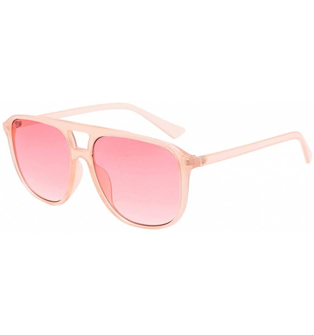 Mirrored Lens UV400 Square Oversized Sunglasses for Women Men Flat Top ...