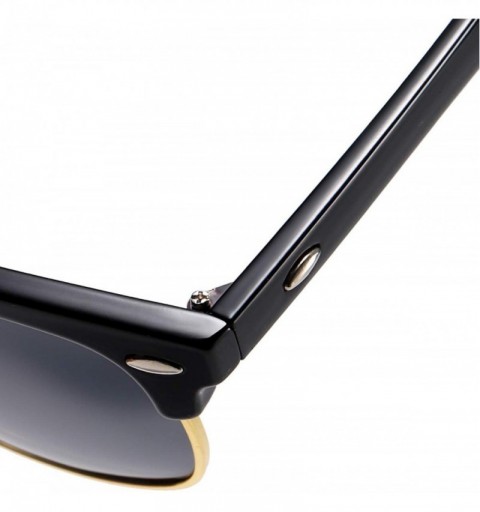 Semi Rimless HD Polarized Sunglasses for Women Men Retro Sun Glasses ...