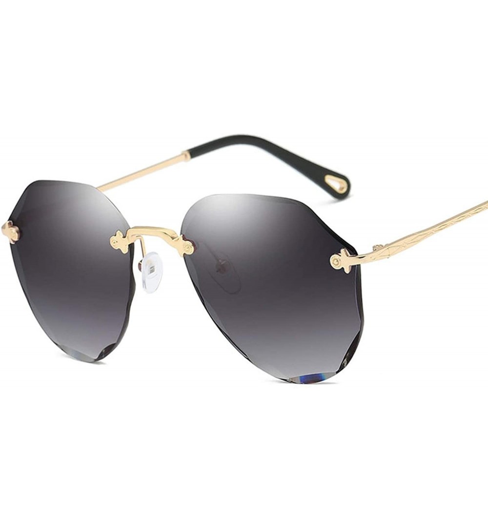 2019 Sunglasses For Women Rimless Cutting Ocean Lens Brand Designer ...