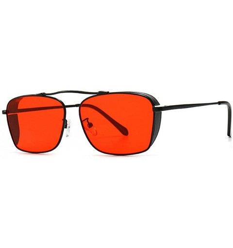 Oversized 2020 new retro punk windproof sunglasses sunglasses personality brand designer female sunglasses - Red - CK1903DHEK...