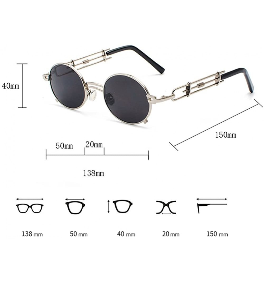 Steampunk Sunglasses Men Vintage Oval Sun Glasses For Women Summer 2018 ...
