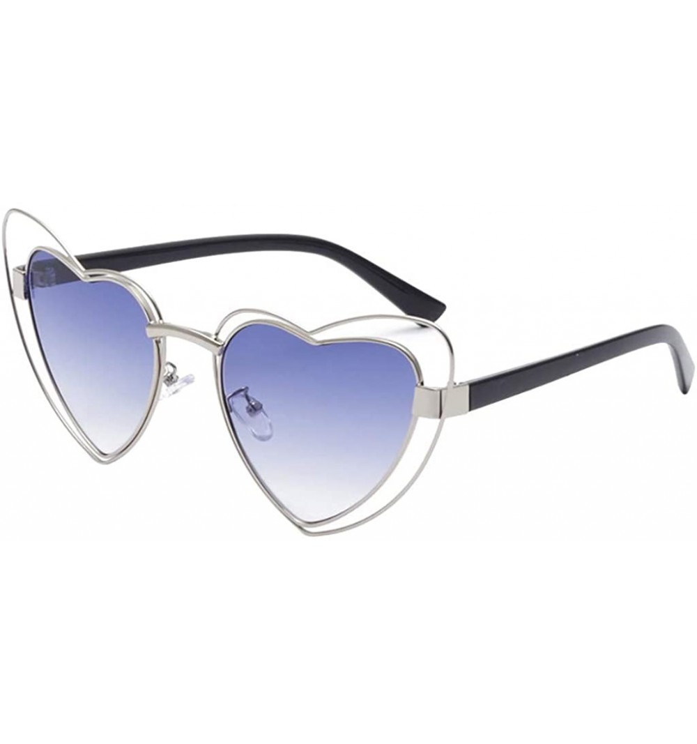 Wrap Fashion Sunglasses - UV Protection Shade - Irregular Heart Shaped Frame Vintage Sun Glasses - B - CC18QSLDM0O $14.05